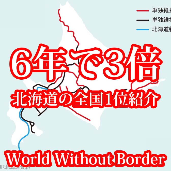 6年で3倍の外国人旅行者。北海道の全国1位紹介